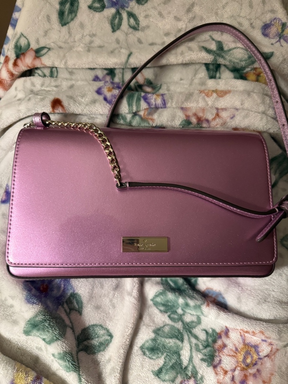 Kate Spade NWT Pink Metallic Crossbody Bag